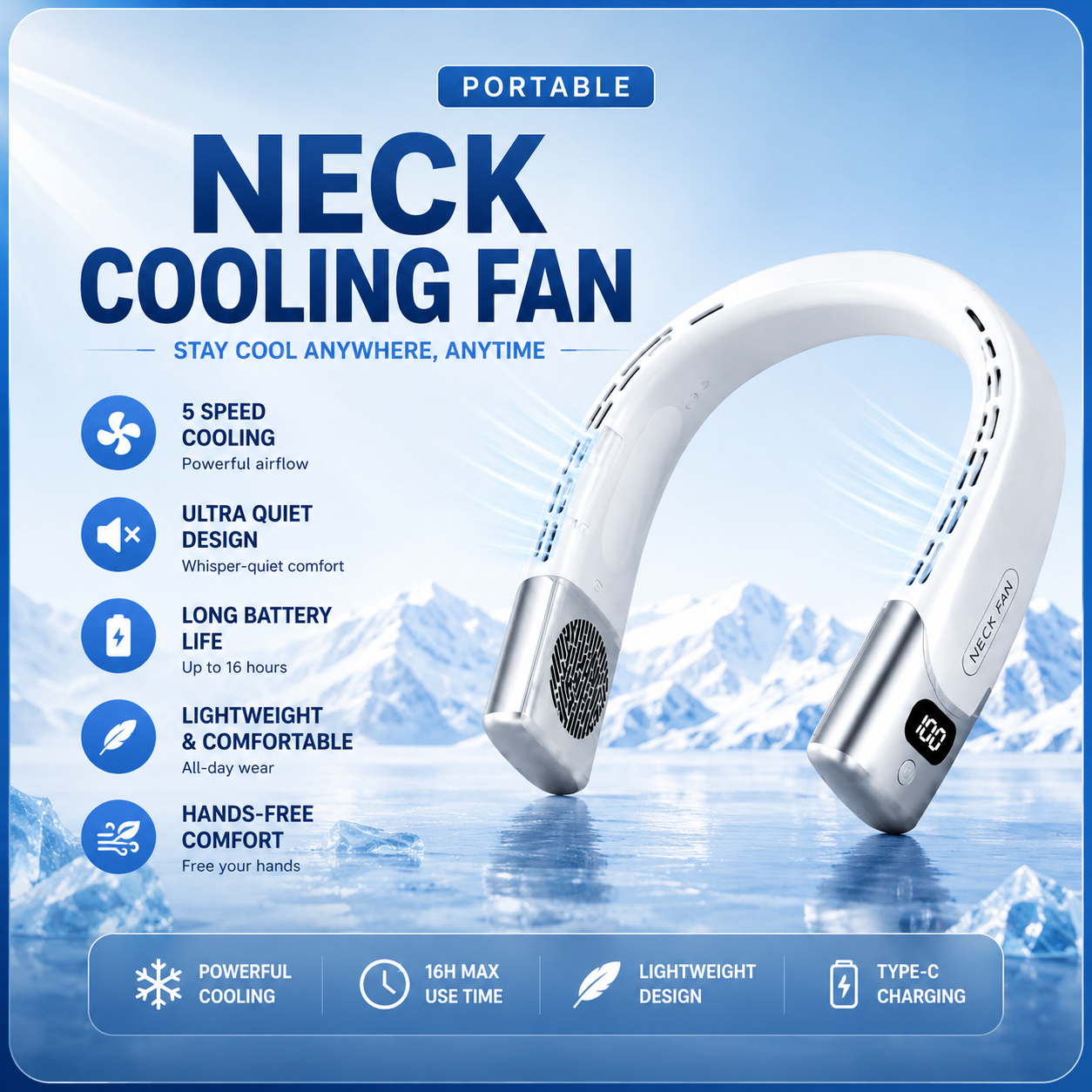 Portable Neck Cooling Fan